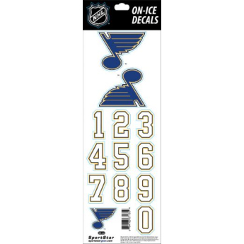 St. Louis Blues naklejki na kask Decals White