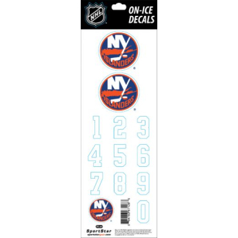 New York Islanders naklejki na kask Decals White
