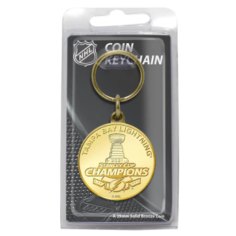 Tampa Bay Lightning brelok do kluczy 2021 Stanley Cup Champions Bronze Mint Coin