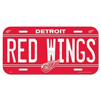 Detroit Red Wings tablica na ścianę License Plate Banner
