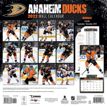 Anaheim Ducks kalendarz 2022 wall calendar