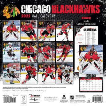 Chicago Blackhawks kalendarz 2022 wall calendar