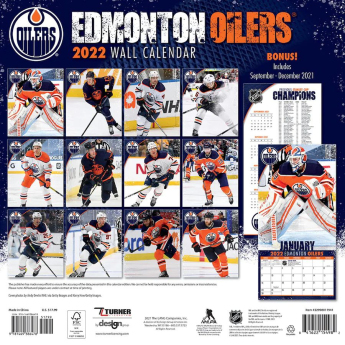 Edmonton Oilers kalendarz 2022 wall calendar