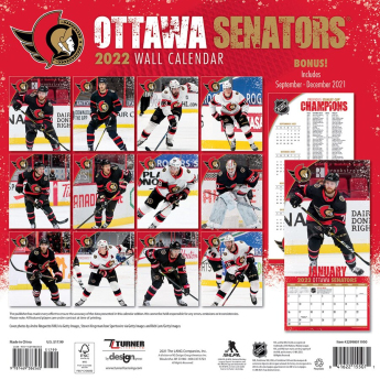 Ottawa Senators kalendarz 2022 wall calendar