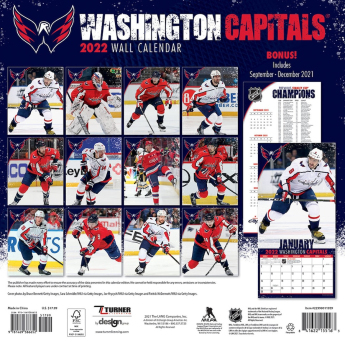 Washington Capitals kalendarz 2022 wall calendar