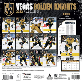 Vegas Golden Knights kalendarz 2022 wall calendar