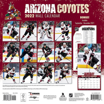 Arizona Coyotes kalendarz 2022 wall calendar