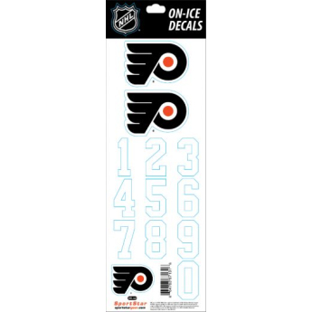 Philadelphia Flyers naklejki na kask decals white