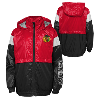 Chicago Blackhawks Dziecięca kurtka goal line stance full-zip windbreaker