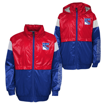 New York Rangers dziecięca kurtka z kapturem Goal Line Stance Full-Zip Windbreaker