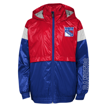 New York Rangers dziecięca kurtka z kapturem Goal Line Stance Full-Zip Windbreaker