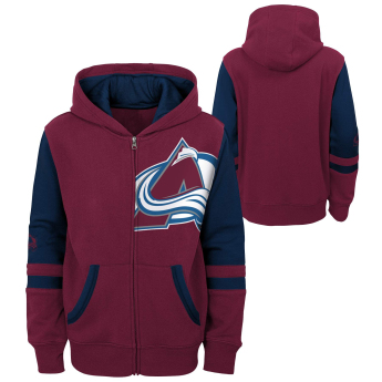 Colorado Avalanche dziecięca bluza z kapturem faceoff colorblocked fleece full-zip