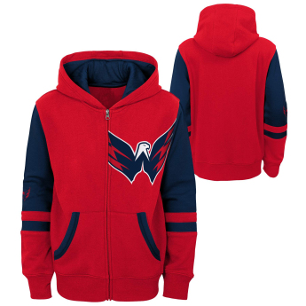 Washington Capitals dziecięca bluza z kapturem faceoff colorblocked fleece full-zip