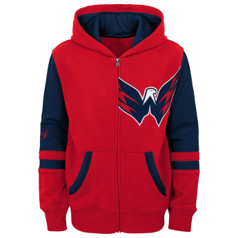 Washington Capitals dziecięca bluza z kapturem faceoff colorblocked fleece full-zip