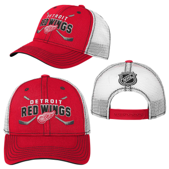 Detroit Red Wings dziecięca czapka baseballowa core lockup trucker snapback