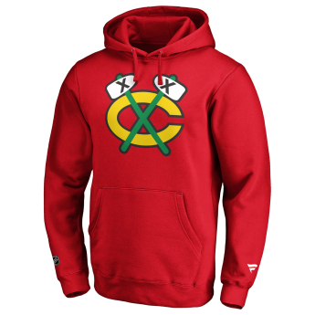 Chicago Blackhawks męska bluza z kapturem mid essentials crest graphic hoodie red
