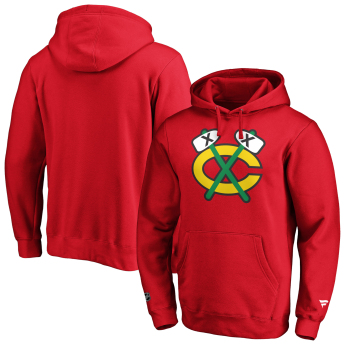 Chicago Blackhawks męska bluza z kapturem mid essentials crest graphic hoodie red