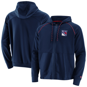 New York Rangers męska bluza z kapturem prime aw21 full zip hoodie