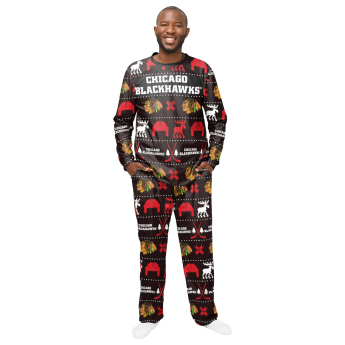 Chicago Blackhawks piżama męska ugly holiday pajamas nhl
