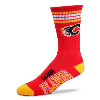 Calgary Flames skarpetki 4 stripes crew