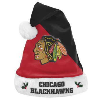 Chicago Blackhawks czapka zimowa foco colorblock santa hat