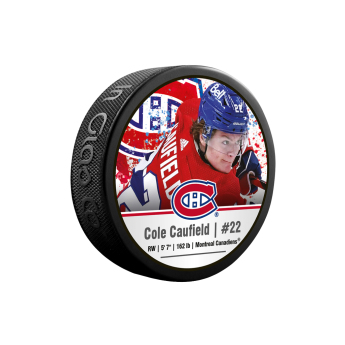 Montreal Canadiens krążek souvenir hockey puck Cole Caufield #22