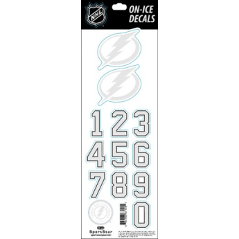 Tampa Bay Lightning naklejki na kask decals white