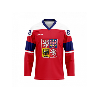 Reprezentacje hokejowe hokejowa koszulka meczowa Czech Republic red embroidered