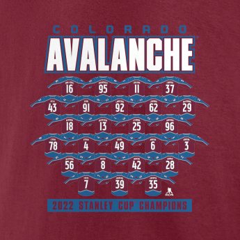 Colorado Avalanche koszulka męska 2022 Stanley Cup Champions Jersey Roster