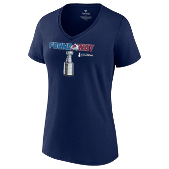 Colorado Avalanche koszulka damska 2022 Stanley Cup Champions Celebration V-Neck blue