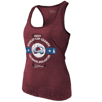 Colorado Avalanche koszulka damska 2022 Stanley Cup Champions Racerback Tank Top purple