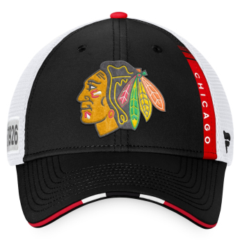 Chicago Blackhawks czapka baseballówka 2022 NHL Draft Authentic Pro On Stage Trucker Adjustable