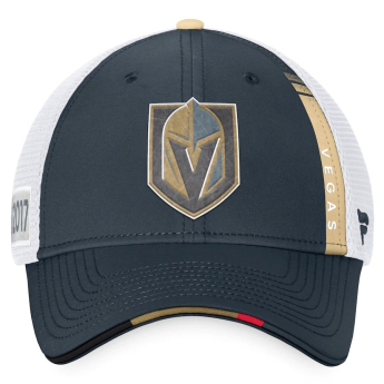 Vegas Golden Knights czapka baseballówka 2022 NHL Draft Authentic Pro On Stage Trucker Adjustable