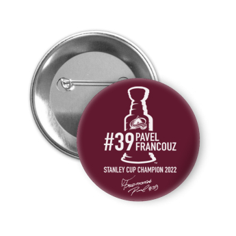 Colorado Avalanche pineska Pavel Francouz #39 Stanley Cup Champion 2022 red