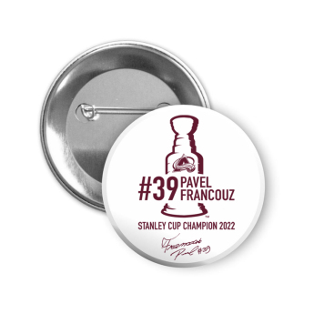 Colorado Avalanche pineska Pavel Francouz #39 Stanley Cup Champion 2022 white