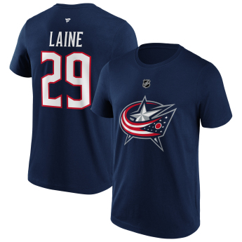 Columbus Blue Jackets koszulka męska Patrick Laine #29 Name & Number Graphic navy