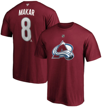 Colorado Avalanche koszulka męska Cale Makar #8 Name & Number T-Shirt - Burgundy