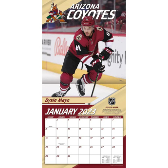 Arizona Coyotes kalendarz 2023 Wall Calendar