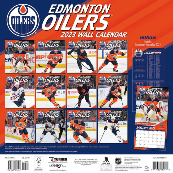 Edmonton Oilers kalendarz 2023 Wall Calendar