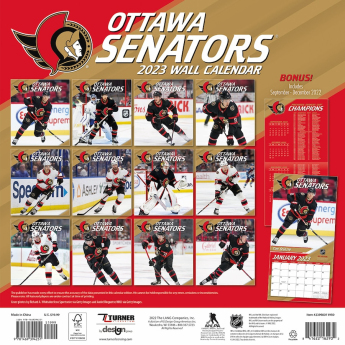 Ottawa Senators kalendarz 2023 Wall Calendar