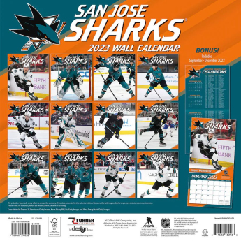 San Jose Sharks kalendarz 2023 Wall