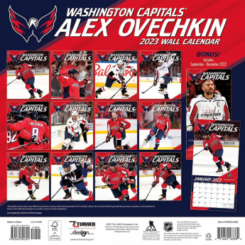 Washington Capitals kalendarz Alexander Ovechkin #8 2023 Wall Calendar