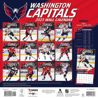 Washington Capitals kalendarz 2023 Wall Calendar
