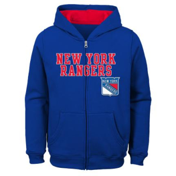 New York Rangers dziecięca bluza z kapturem Stated Full Zip Hoodie