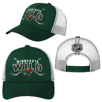 Minnesota Wild dziecięca czapka baseballowa Core Lockup Trucker Snapback