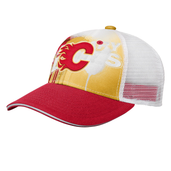 Calgary Flames dziecięca czapka baseballowa Paint Splatter Fashion Meshback