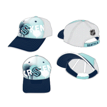 Seattle Kraken dziecięca czapka baseballowa Paint Splatter Fashion Meshback