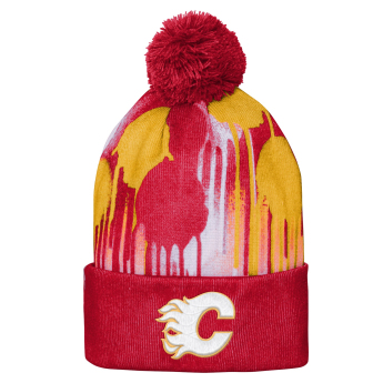 Calgary Flames czapka zimowa dziecięca Paint Splatter Cuffed