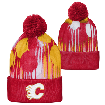 Calgary Flames czapka zimowa dziecięca Paint Splatter Cuffed