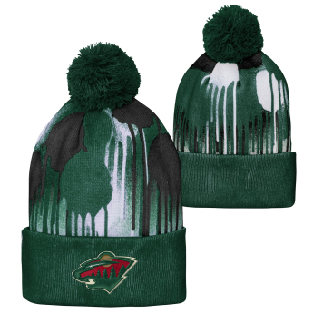 Minnesota Wild czapka zimowa dziecięca Paint Splatter Cuffed